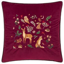 furn. Berry Woods Polyester Filled Cushion (Burgundy - 45x45cm)