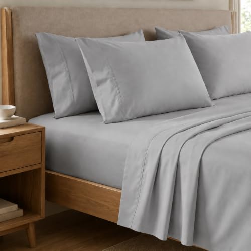 PETTI Artigiani Italiani - Percale Flat Sheet Double Bed Cotton Percale Double Bedding Set Powder Bedding 100% Made in Italy