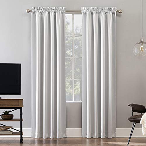 "Sun Zero Oslo Theater Grade Extreme Total Blackout Rod Pocket Curtain Panel, 52"" x 95"", Pearl"