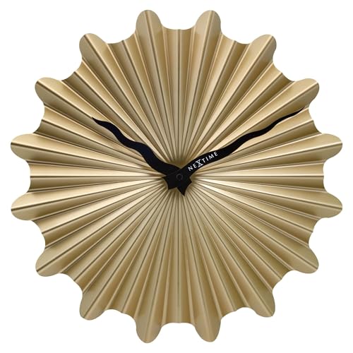 NeXtime Sunny Wall Clock 40 cm Silent Gold