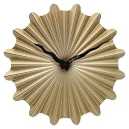NeXtime Sunny Wall Clock 40 cm Silent Gold