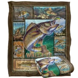 Jq Licensing Walleye Fishing Silky Touch Super Soft Throw Blanket 152 X 127 Cm