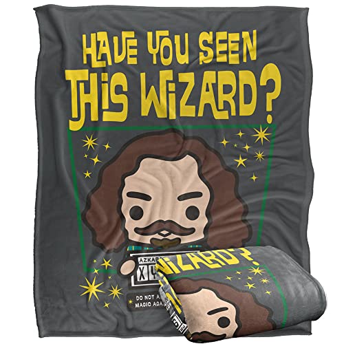 Harry Potter Have You Seen This Wizard? Sirius Black Chibi Officially Licensed Silky Touch Super Soft Throw Blanket 152 x 127 cm