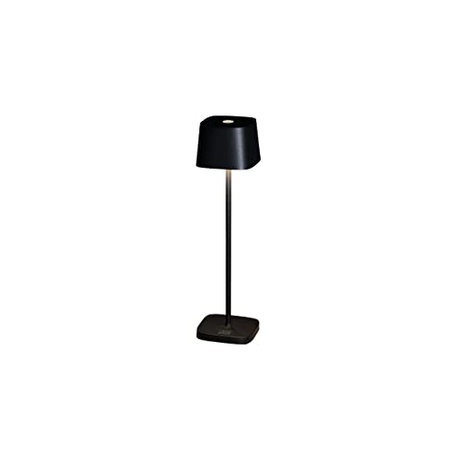 Konstsmide Rechargeable Battery Operated Cordless Table Lamp Touch Control Dimmer and 2 Colour Modes USB Charging Dock Included Battery Powered Light for Indoor or Outdoor Use