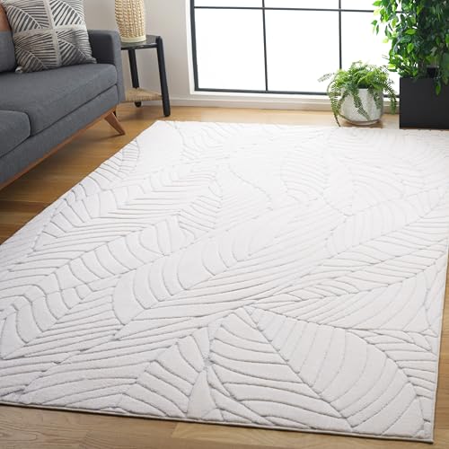 SAFAVIEH Traditional Rug Ideal for High Traffic Areas - Machine Washable and Non Slip - Versailles Collection, Short Pile, in Ivory, 152 X 244 cm