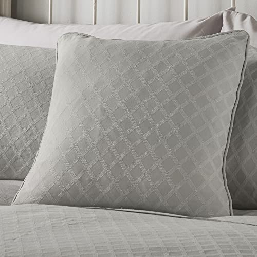 Dreams & Drapes Woven - Croma - Jacquard Cushion Cover - 43 x 43cm in Silver