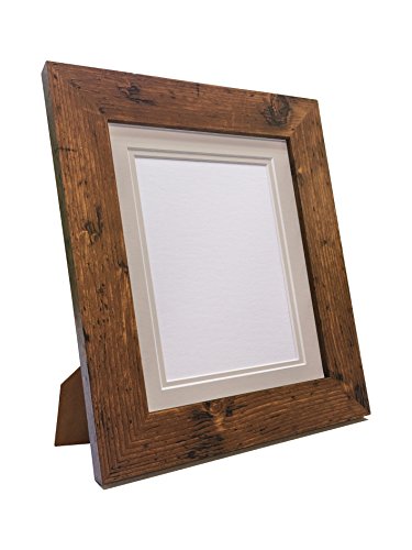Metro Vintage Wood Photo Picture Poster Frame with Double Light Grey Mount 40 x 30 for Image Size 30 x 20 inch