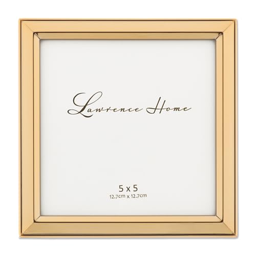 Lawrence Frames 5x5 Gold Metal Classic Bevel Picture Frame