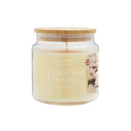 Wax Lyrical England Christmas Cookies Medium Candle, Up to 75 Hour Burn Time, Ivory