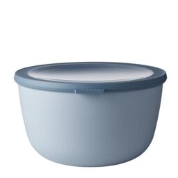 Mepal – Multi Bowl Cirqula Rectangular – Food Storage Container with Lid - Suitable as Airtight Storage Box for the Fridge & Freezer, Microwave Container & Servable Dish – 3000 ml – Nordic blue