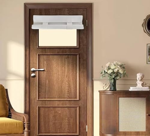 "PI, Blackout Curtain for Small Doors, Thermal Insulated Privacy Screen, 1 Panel (W 26"" x L 20"", Grey White)"