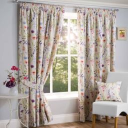 Sundour Hampshire Pencil Pleat Curtains 66 x 54, Half Panama Polycotton, Multicolour 124021683