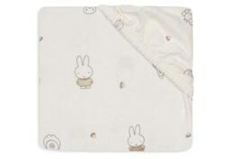 Jollein Jersey Fitted Sheet - For Cot - Miffy Family Farm - 60x120cm - Cotton Fitted Sheet - OEKO-TEX Certified