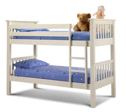 Julian Bowen Barcelona Bunk Bed, Single, White - H159 x W107 x D209cm