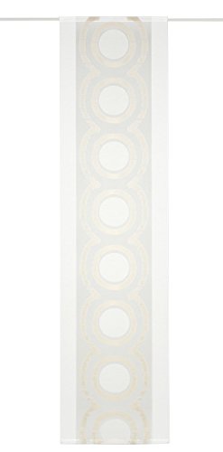 Deko Trends Medio 6236793 77 Panel Curtain Fabric, 245.0 x 60.0 x 245.0 cm, White/Champagne