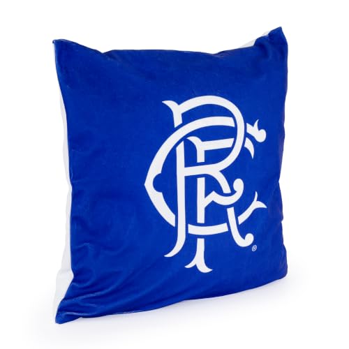 Rangers FC 'The Gers' Official Reversible Cushion Cover – Authentic RFC Scroll Crest Design – Decorative Pillowcases for Sofa, Bedroom & Team Fan Gift