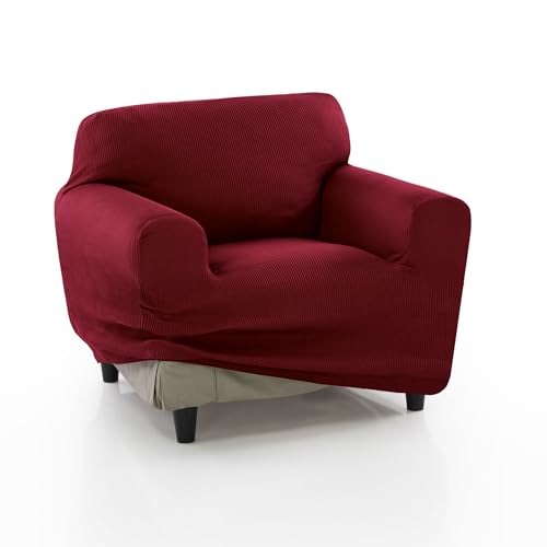 ECOMMERC3 - Sofa Cover Size 1 Seater 70-110 cm Sofa Effect New - Burgundy Sofa Cover Easy Installation Fit