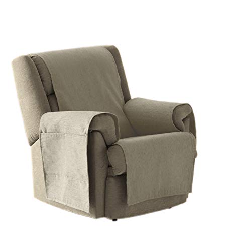 Eysa Zoco Non Elastic Sofa Cover, Chenille, Beige, 1 Seater