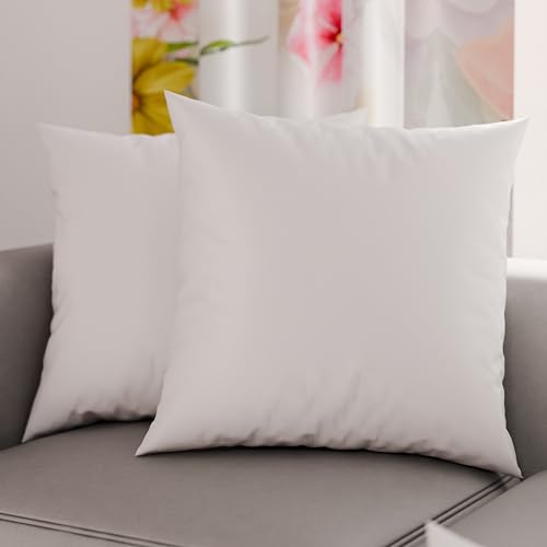 PETTI Artigiani Italiani - Pair of Microfiber Pillowcases 30x30 cm, Bedroom Cushions, Sofa, Set of 2 Cushion Covers, Solid White Pillowcase, 100% Made in Italy