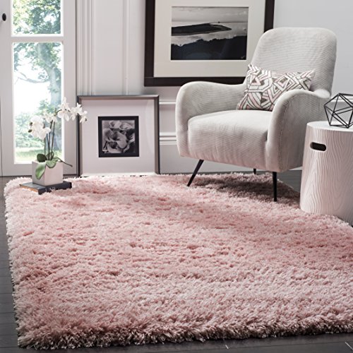 Safavieh Shag Rug for Living Room, Dining Room, Bedroom - Polar Shag Collection, Short Pile, in Light Pink, 155 X 229 cm