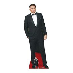 Star Cutouts CS728 Channing Tatum Black Suit Cutout 185cm - Free Standing, Quick Set Up, Movie parties and fan gifts