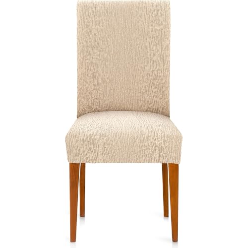 ECOMMERC3 2 Universal and Versatile Chair Covers ??? Ecru Chair Cover Protector Easy to Install for Back, Seat and Arms