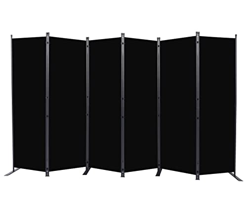 Room Divider 6FT Portable Room Dividers and Folding Privacy Screens, 132'' W Fabric Divider for Room Separation, 6 Panel Partition Room Dividers Freestanding Wall Divider Screen for Dorm Studio Office