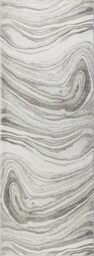 Livabliss Berric Abstract Rug - Runner Rugs Living Room 80x220 cm, Hallway, Dining Room Area - Modern Marble Large Rug, Soft Luxurious Easy Care Medium Pile, Cream, Grey, Brown
