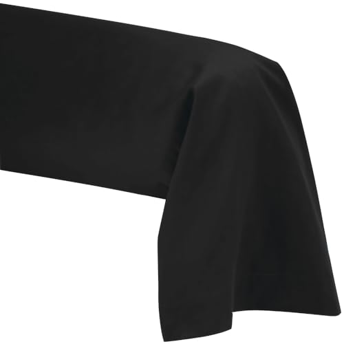 Bolster Pillowcase 45 x 185 cm – Black – 100% Cotton 57 Thread Count