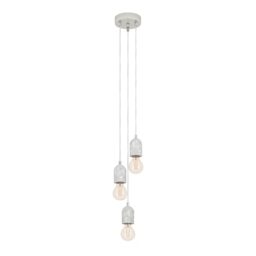 Eglo Pendant Light Silvares, 3-Flame Hanging Lamp Vintage Industrial