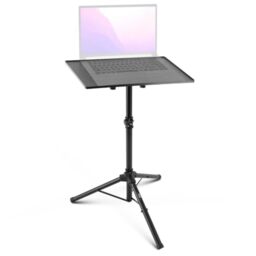 Pyle Pro DJ Laptop, Projector Stand - Adjustable Laptop Stand, Computer DJ Equipment Studio Stand Mount Holder, Height Adjustable 28.0'' - 50.0'', Laptop Projector Stand, Good For Stage or Studio