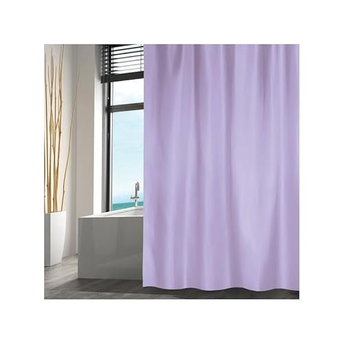 MSV Polyester Shower Curtain 180 x 200 cm Lavender