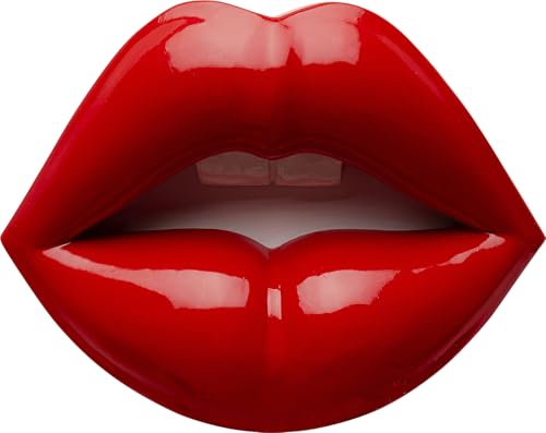 Kare Design Wall Object Lips, Red, Modern, Decorative Object, Lips Motif, Room Decoration, Decoration for Shelves, Accessories, Living Room, Hallway, Home Office, Bedroom, 30 x 23 x 8 cm (H x W x D)