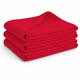 Glart G3R Oeko Tex Fleece Blankets 3pc Set, 130x160 cm, Red, 100% Polyester