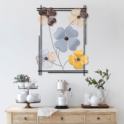 Handmade Decorative Metal Wall Accessory, 50 x 70 x 4 cm - 100% Metal, Unique Hand-Painted Design - Perfect for Home Decor & Art Lovers