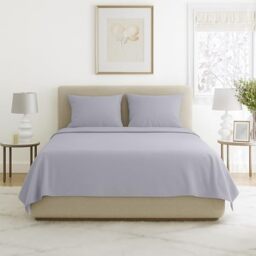 Lavish Home 1200 4-Piece Sheet Set, Full, Silver