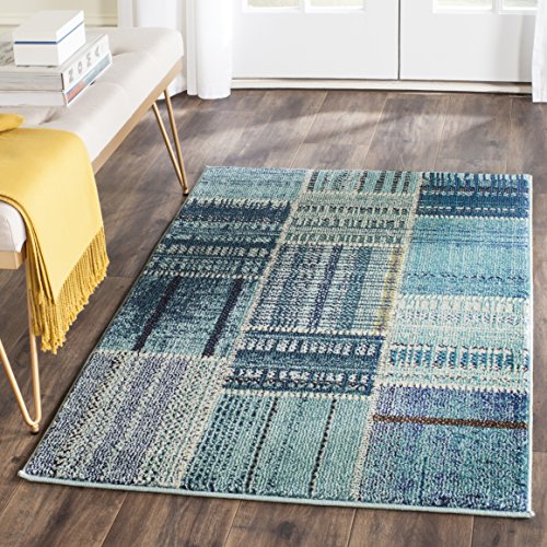 Safavieh Boho Chic Indoor Woven Rectangle Area Rug, Monaco Collection, MNC215, in Multi, 91 X 152 cm for Living Room, Bedroom or Any Indoor Space