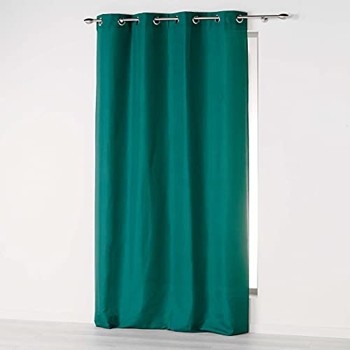 Douceur d'Intérieur Eyelet Curtains Green 140 x 260 cm