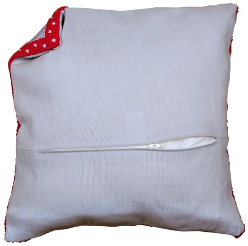 "Vervaco Cushion Back: with Zipper: Grey, Cotton, NA, 45 x 45cm / 18"" x 18"""