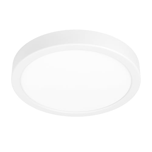 Eglo LED Outdoor Ceiling Light Argolis 2, outsode lamp for wall and Ceiling, Porch Lighting Made of White Metal and Plastic in White, Warm White, IP44, ⌀ 28.5 cm