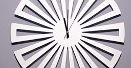 Homemania Clock – Storage, Books – Wall, Living Room, Bedroom – Set 2 White Metal, 50 x 0.15 x 50 cm, 50 X 0.15 X 50cm