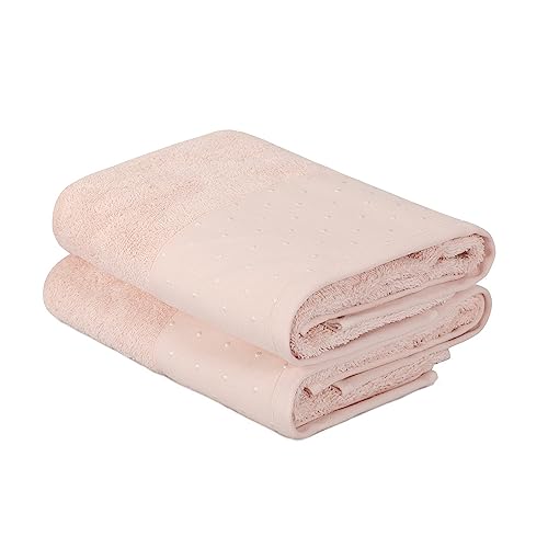 WELL HOME MOBILIARIO & DECORACIÓN Hand Towel Set (2 Piece) Powder & White
