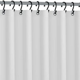 Italian Collection Mildew Free Waterproof Vinyl Shower Curtain Liner - White