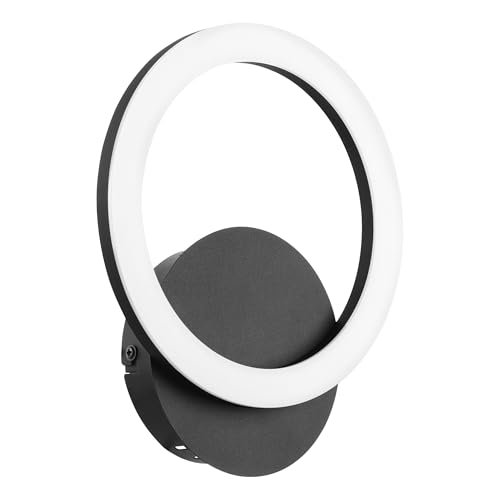 Eglo Connect.Z Smart Home LED wall Light Parrapos-Z, Round ZigBee lamp for Bedroom and Living Room, app and Voice Control Alexa, tunable White (Warm – Cool White), dimmable