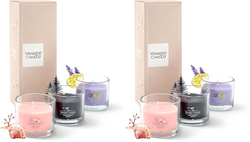 Yankee Candle Scented Candles Gift Set - 3 Scented Mini Filled Votive Candles - Soy Blend Wax Mix - Perfect Gifts for Women (Pack of 2)