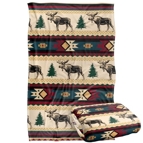 Jq Licensing Southwest Moose Silky Touch Super Soft Throw Blanket 91 x 147 Cm