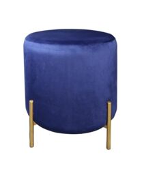 ASPECT Valentine Ottoman,Foot Stool- Blue Velvet