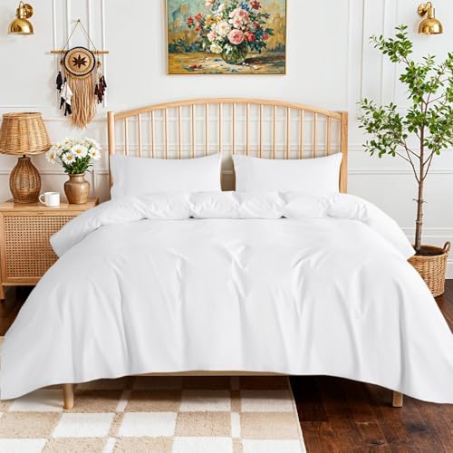 "SONORO KATE 100% Egyptian Cotton Sheets - 800 Thread Count, 5-Star Hotel Sateen Weave Bed Sheets, Cooling, Soft & Breathable Bed Sheets Set, Fits 16"" Deep Pocket - 4 PC (White,King)"