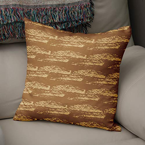 Bonamaison Decorative Cushion Cover Brown Tones, Throw Pillow Covers, Home Decorative Pillowcases for Livingroom, Sofa, Bedroom, Size:43X43 Cm - Designed and Manufactured in Turkey