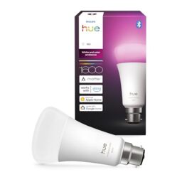 Philips Hue A67 LED Bulb, E27, 1 Pack - White and Colour Ambiance Light, Smart LED, 11.8W, 1600 lm, 16 Million Colours, Dimmable, Bluetooth App Control, Smart Home